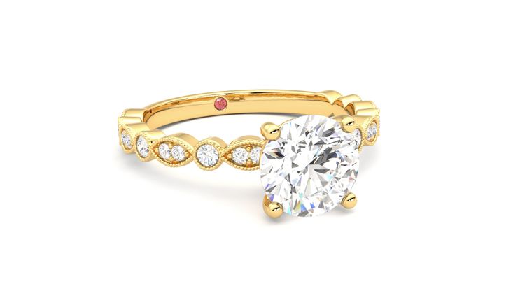 Taylor & Hart Selene Round Engagement Ring 360 degree image 4