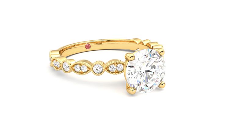 Taylor & Hart Selene Round Engagement Ring 360 degree image 5