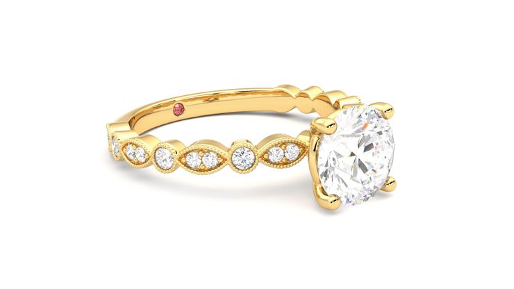 Taylor & Hart Selene Round Engagement Ring 360 degree image 6