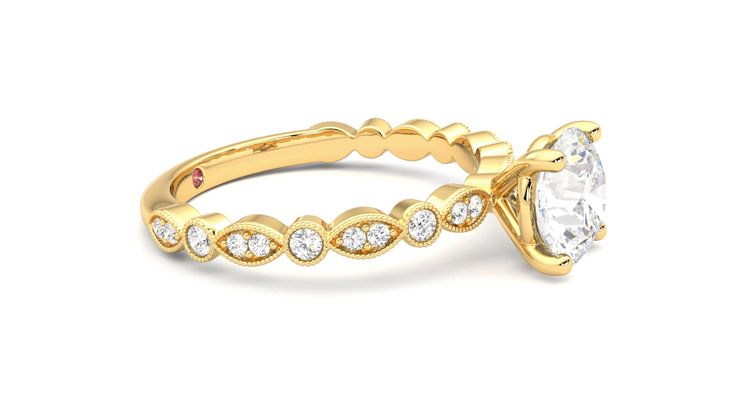 Taylor & Hart Selene Round Engagement Ring 360 degree image 8