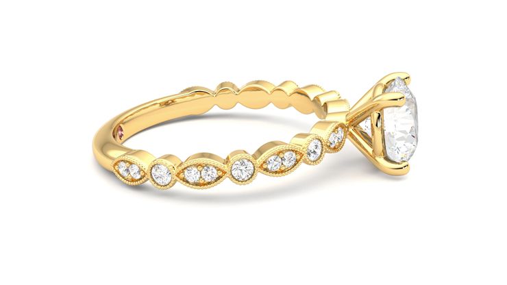 Taylor & Hart Selene Round Engagement Ring 360 degree image 9