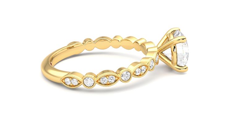 Taylor & Hart Selene Round Engagement Ring 360 degree image 10