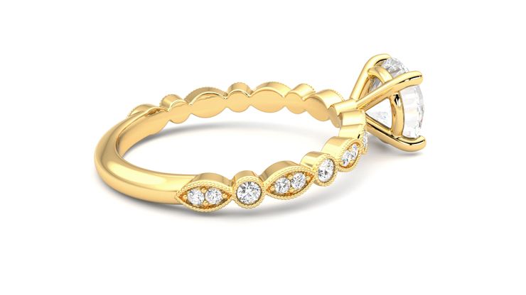 Taylor & Hart Selene Round Engagement Ring 360 degree image 11