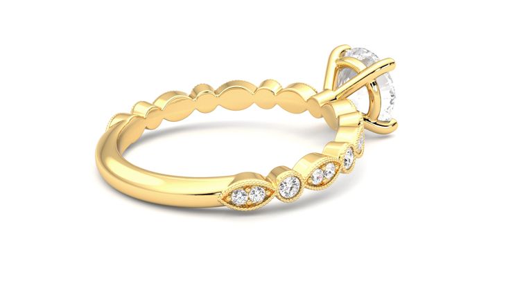 Taylor & Hart Selene Round Engagement Ring 360 degree image 12