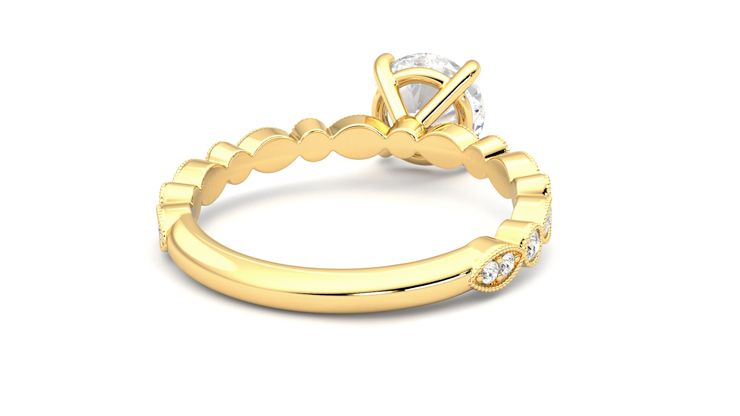 Taylor & Hart Selene Round Engagement Ring 360 degree image 14
