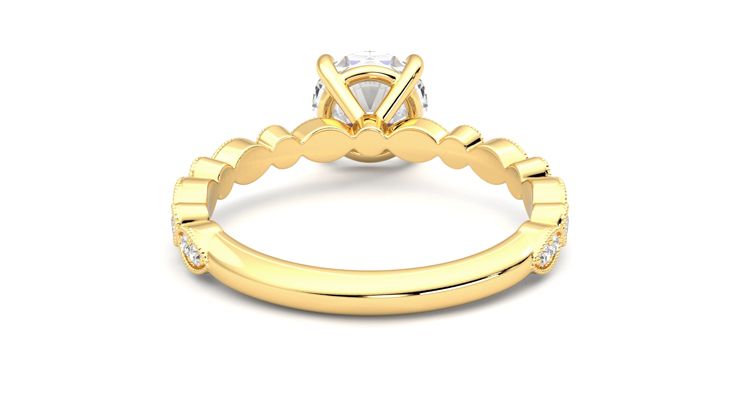 Taylor & Hart Selene Round Engagement Ring 360 degree image 15