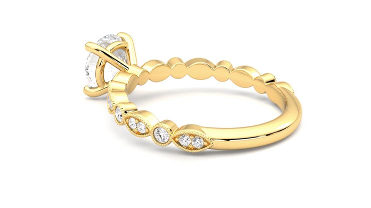 Taylor & Hart Selene Round Engagement Ring 360 degree image 18
