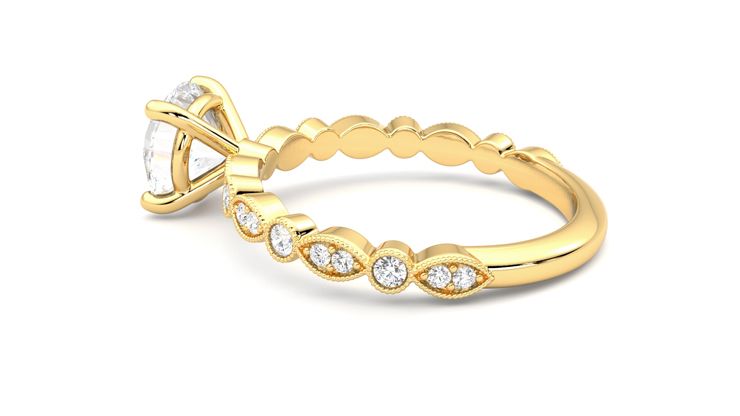 Taylor & Hart Selene Round Engagement Ring 360 degree image 19