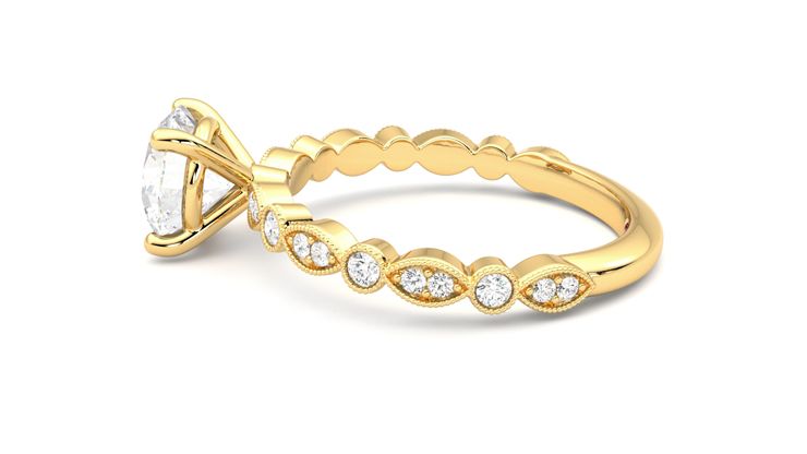 Taylor & Hart Selene Round Engagement Ring 360 degree image 20