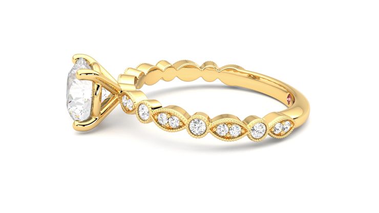 Taylor & Hart Selene Round Engagement Ring 360 degree image 21