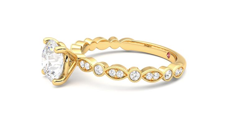 Taylor & Hart Selene Round Engagement Ring 360 degree image 22