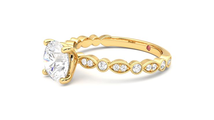 Taylor & Hart Selene Round Engagement Ring 360 degree image 23