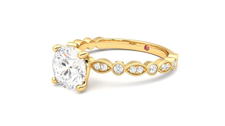 Taylor & Hart Selene Round Engagement Ring 360 degree image 24