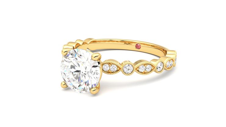 Taylor & Hart Selene Round Engagement Ring 360 degree image 25