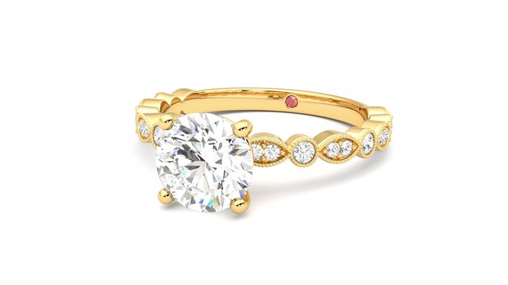 Taylor & Hart Selene Round Engagement Ring 360 degree image 26