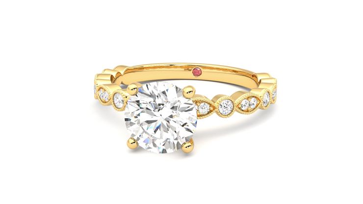 Taylor & Hart Selene Round Engagement Ring 360 degree image 27