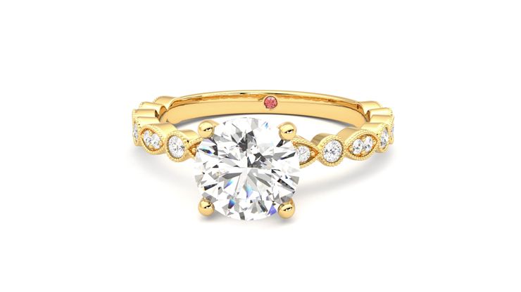 Taylor & Hart Selene Round Engagement Ring 360 degree image 28