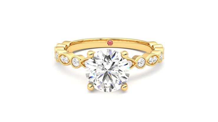 Taylor & Hart Selene Round Engagement Ring 360 degree image 29