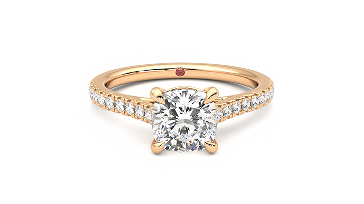 Taylor & Hart Serendipity Cushion Engagement Ring 360 degree image 0