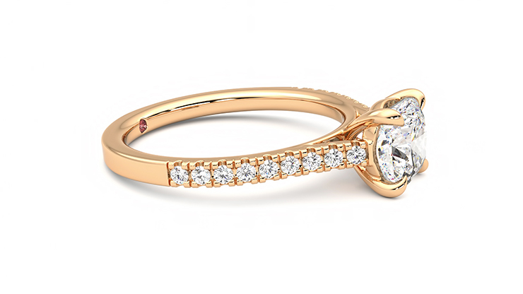 Taylor & Hart Serendipity Cushion Engagement Ring 360 degree image 7