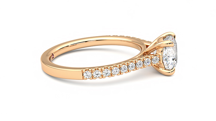 Taylor & Hart Serendipity Cushion Engagement Ring 360 degree image 8