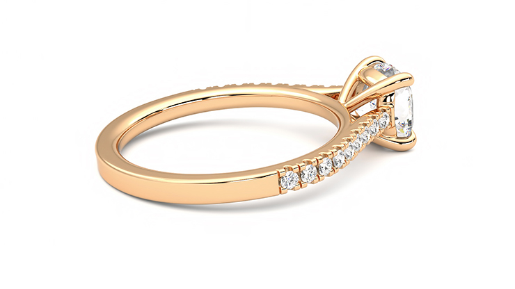 Taylor & Hart Serendipity Cushion Engagement Ring 360 degree image 10
