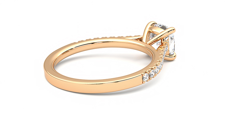 Taylor & Hart Serendipity Cushion Engagement Ring 360 degree image 11