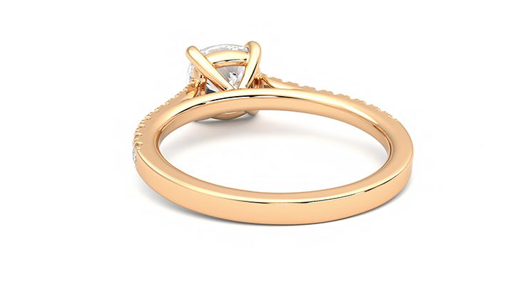 Taylor & Hart Serendipity Cushion Engagement Ring 360 degree image 15