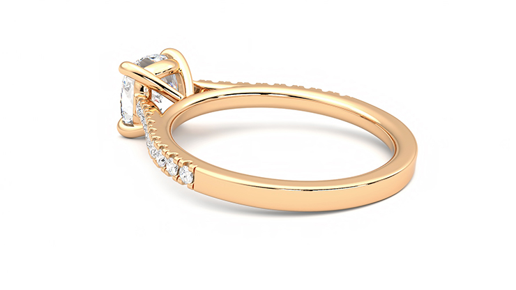 Taylor & Hart Serendipity Cushion Engagement Ring 360 degree image 17
