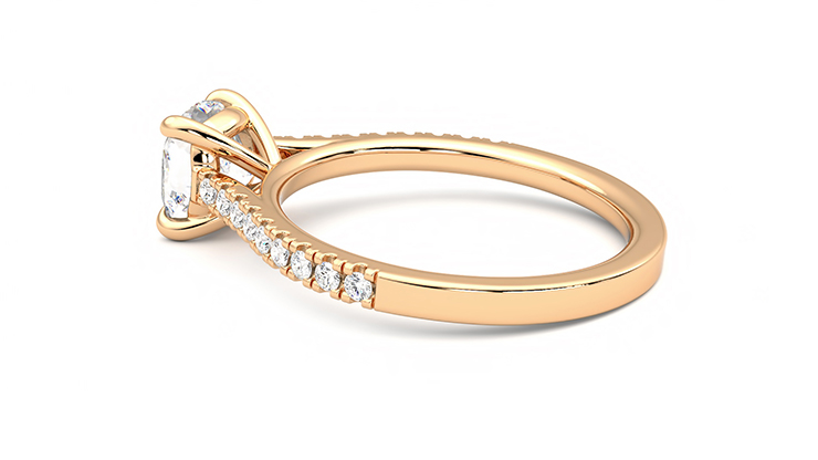 Taylor & Hart Serendipity Cushion Engagement Ring 360 degree image 18