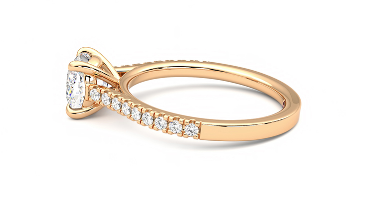 Taylor & Hart Serendipity Cushion Engagement Ring 360 degree image 19