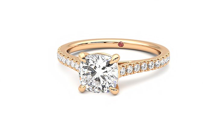 Taylor & Hart Serendipity Cushion Engagement Ring 360 degree image 26