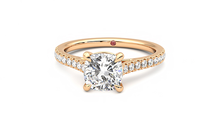 Taylor & Hart Serendipity Cushion Engagement Ring 360 degree image 27