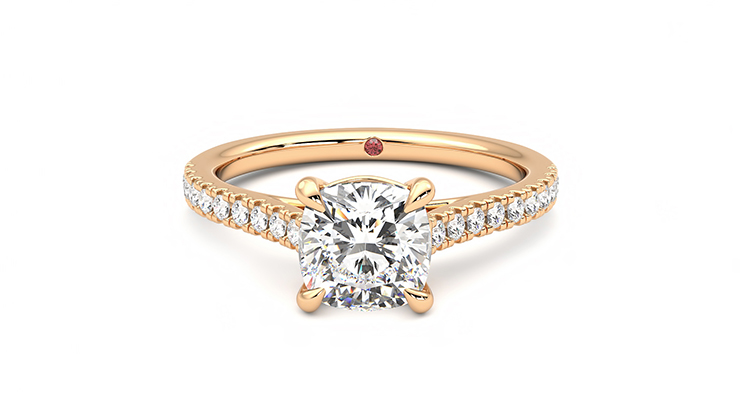 Taylor & Hart Serendipity Cushion Engagement Ring 360 degree image 28