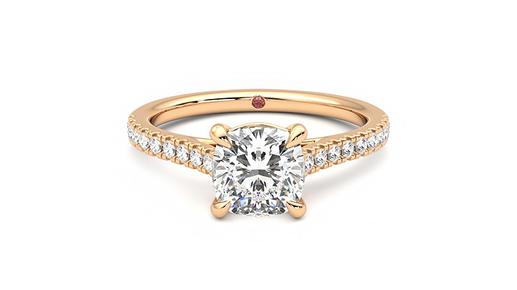 Taylor & Hart Serendipity Cushion Engagement Ring 360 degree image 29