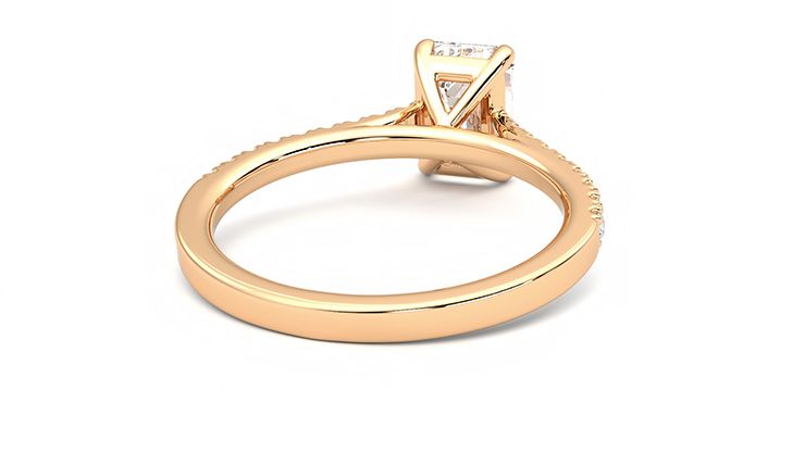 Taylor & Hart Serendipity Emerald Engagement Ring 360 degree image 14