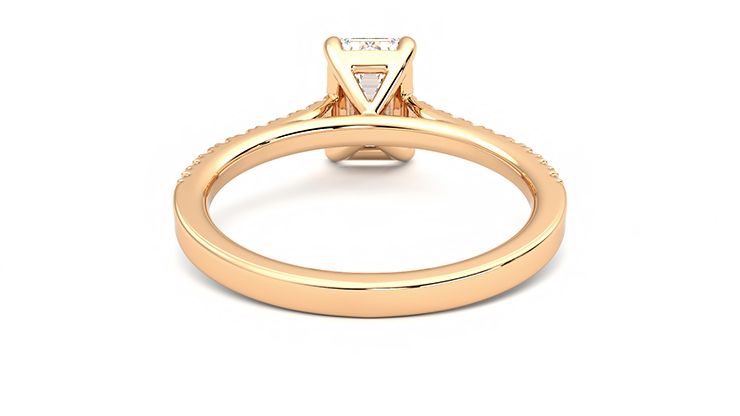 Taylor & Hart Serendipity Emerald Engagement Ring 360 degree image 15