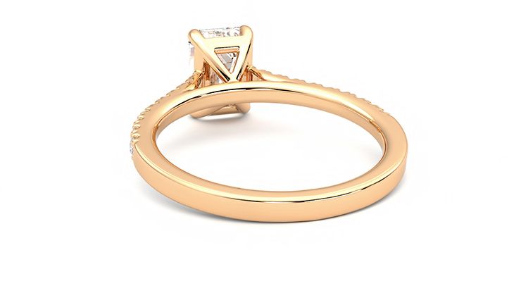 Taylor & Hart Serendipity Emerald Engagement Ring 360 degree image 16