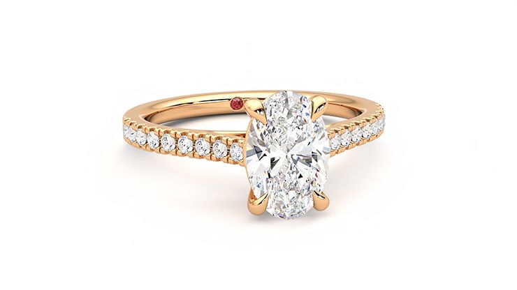 Taylor & Hart Serendipity Oval Engagement Ring 360 degree image 2