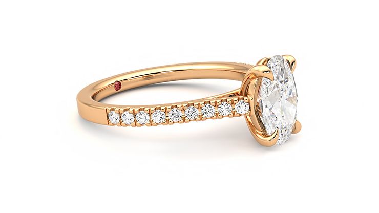 Taylor & Hart Serendipity Oval Engagement Ring 360 degree image 6