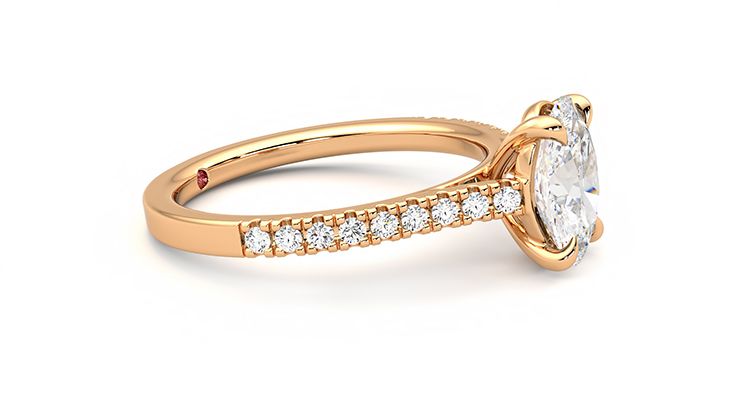 Taylor & Hart Serendipity Oval Engagement Ring 360 degree image 7