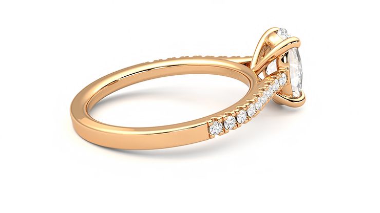 Taylor & Hart Serendipity Oval Engagement Ring 360 degree image 10