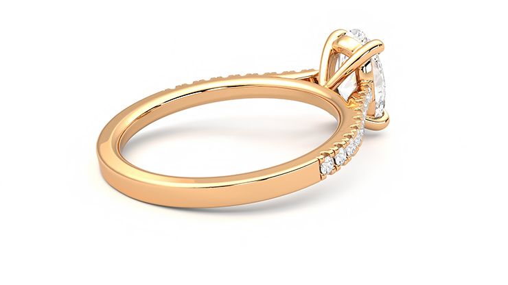 Taylor & Hart Serendipity Oval Engagement Ring 360 degree image 11