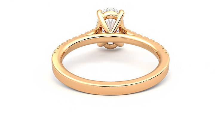 Taylor & Hart Serendipity Oval Engagement Ring 360 degree image 14
