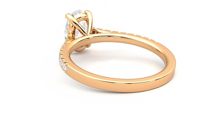 Taylor & Hart Serendipity Oval Engagement Ring 360 degree image 16