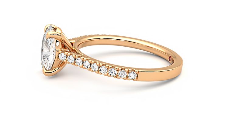 Taylor & Hart Serendipity Oval Engagement Ring 360 degree image 20