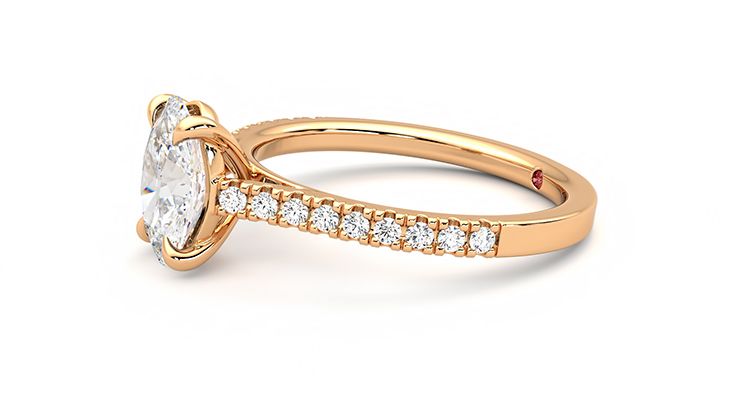 Taylor & Hart Serendipity Oval Engagement Ring 360 degree image 21