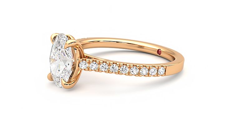 Taylor & Hart Serendipity Oval Engagement Ring 360 degree image 22