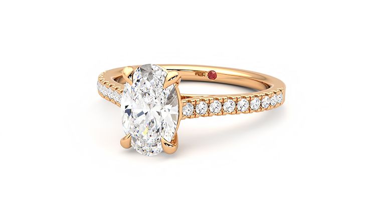 Taylor & Hart Serendipity Oval Engagement Ring 360 degree image 25