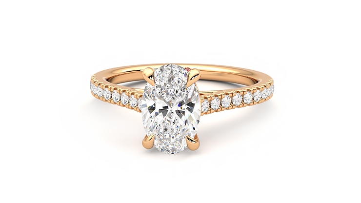 Taylor & Hart Serendipity Oval Engagement Ring 360 degree image 27